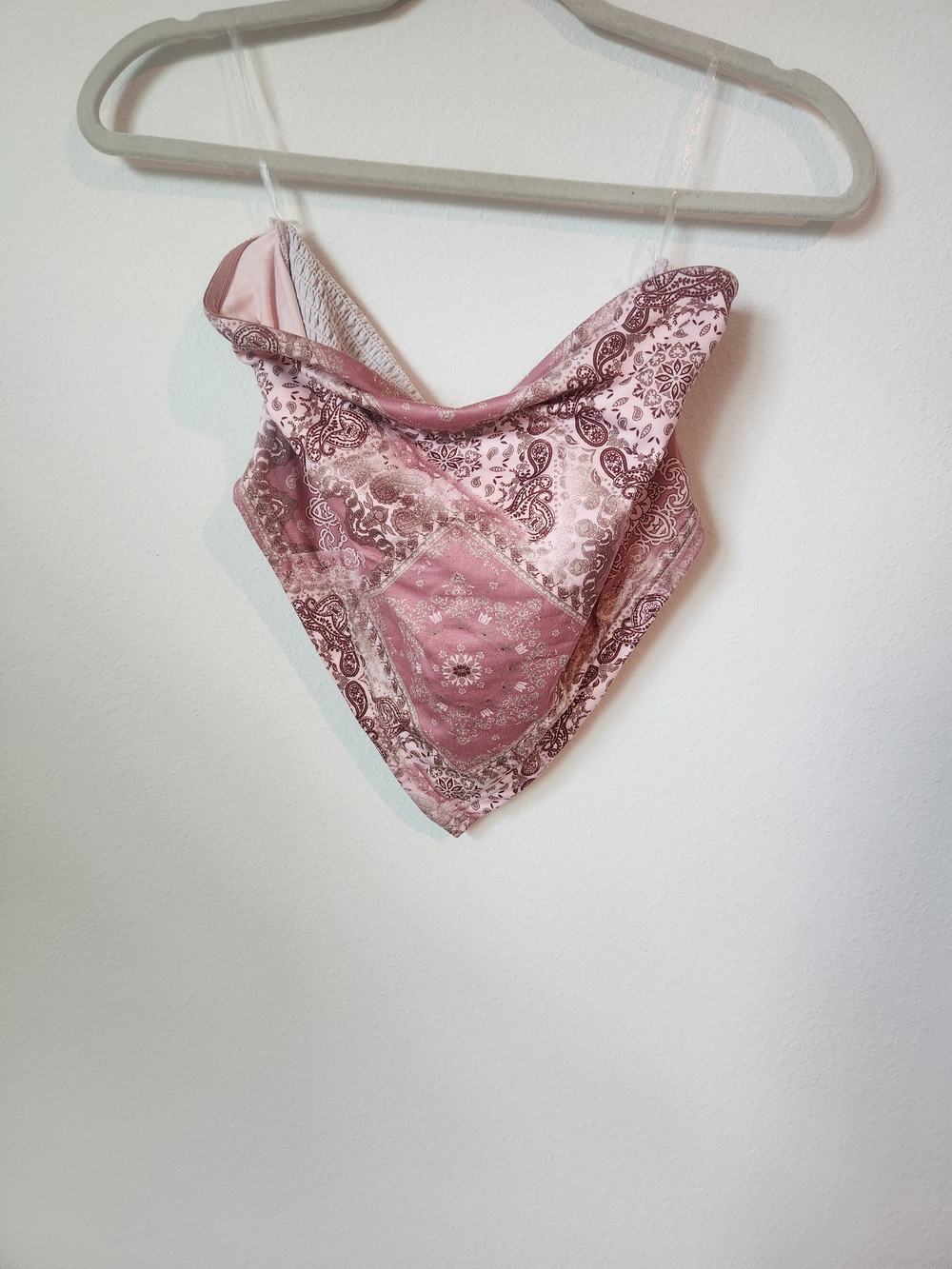 Forever 21 Paisley Patchwork Handkerchief Tube Tie Top